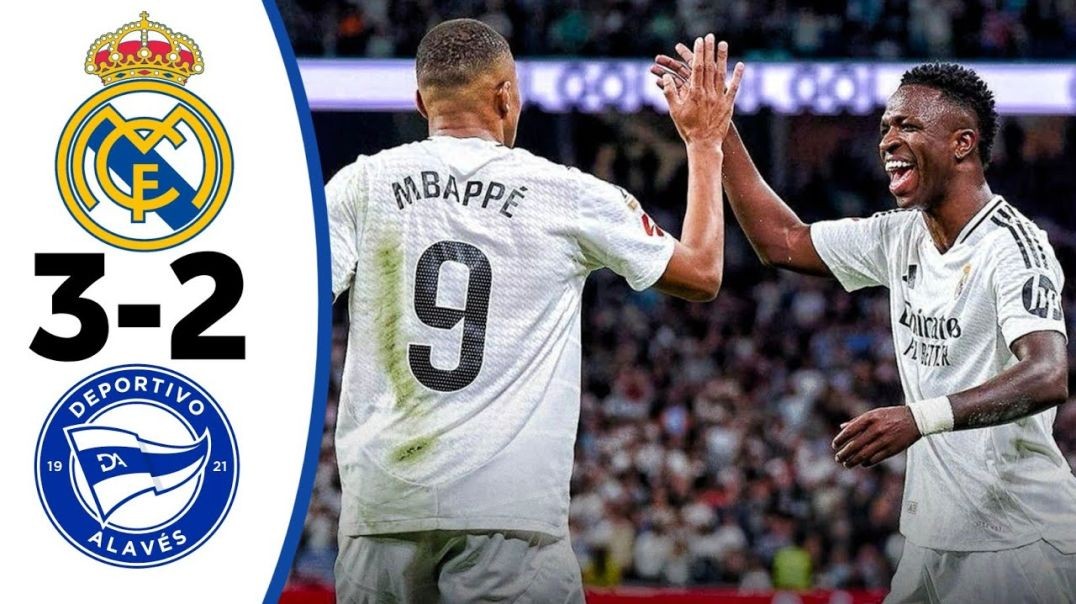 Real Madrid vs Alaves 3-2 Goals _ Highlights 2024 Mbappe Goals🔥