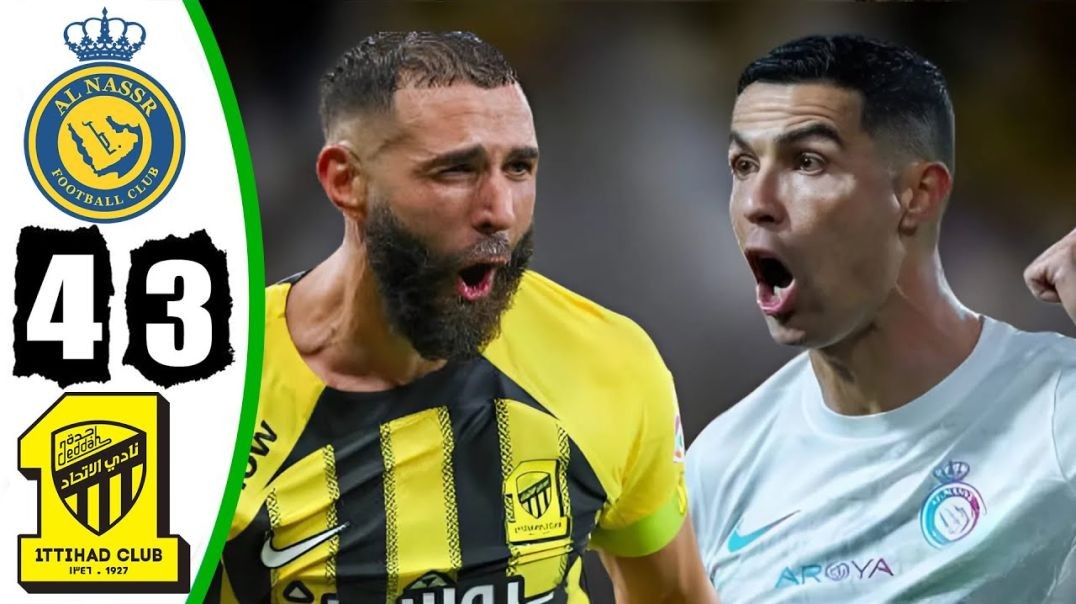 Ronaldo vs Benzema - Al Nassr vs Al Ittihad 4-3 - All Goals &amp;amp; Highlights - 2024