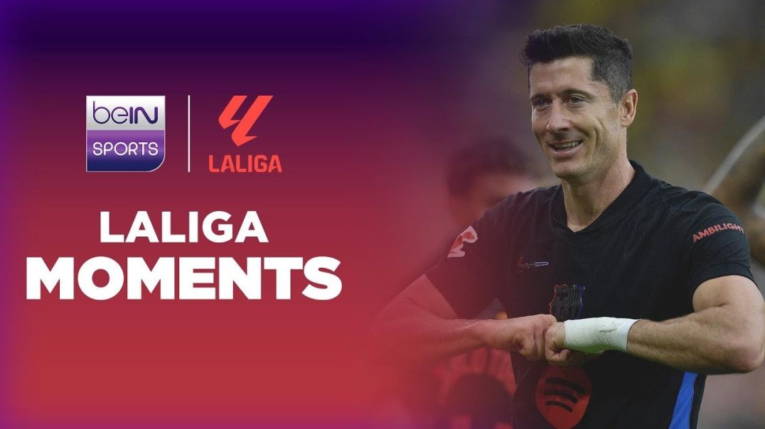 No hat-trick! Lewandowski STRIKES TWICE but misses penalty 😱  LaLiga 2425 Moments