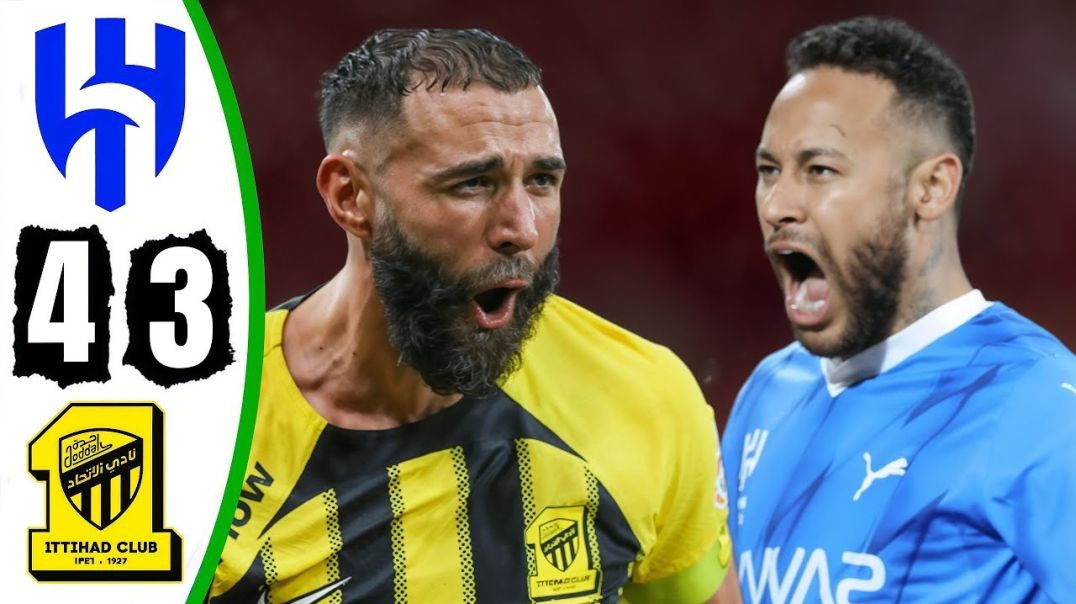 Neymar vs Benzema - Al Hilal vs Al Ittihad 4-3 - All Goals &amp;amp; Highlights - 2024