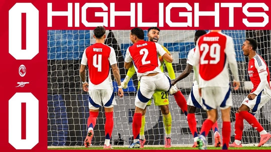 DAVID RAYA MAKES INCREDIBLE DOUBLE SAVE 🤯 _ HIGHLIGHTS _ Atalanta v Arsenal (0-0) _ Champions League