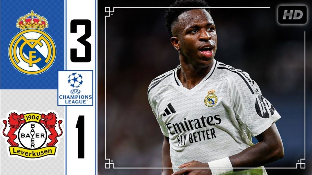 ⁣Real Madrid vs Bayer Leverkusen 3-1 • Champions League Highlights & All Goal • Hasil Bola Tadi M