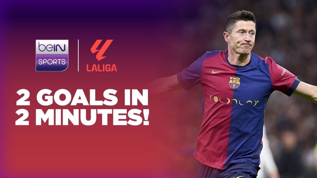 ⁣Lewandowski’s quickfire DOUBLE for Barca stuns Real Madrid! - LaLiga 24-25 Moments