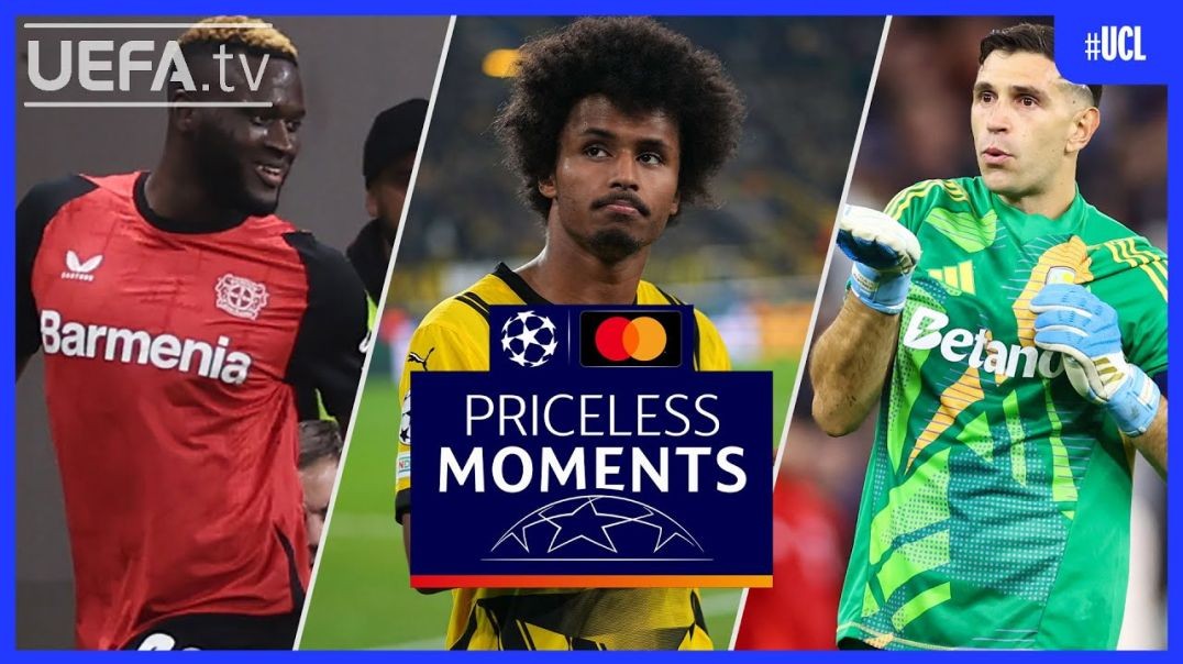 #ucl PRICELESS MOMENTS of the Week - Boniface, Adeyemi, Martínez