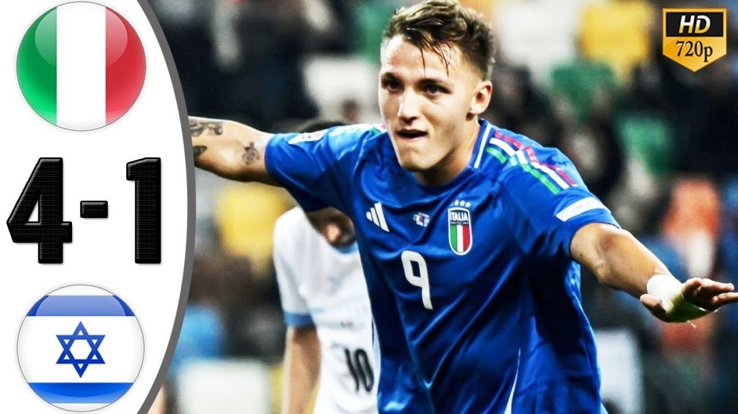 ⁣Italy vs Israel 4-1 Highlights  All Goals 2024 HD
