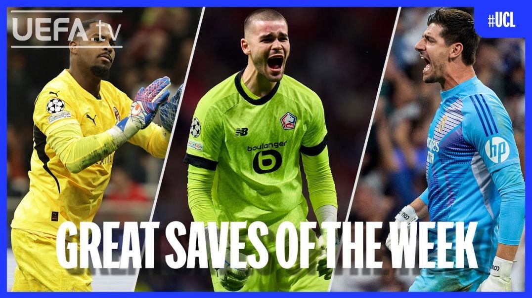 ⁣#ucl Great Saves Matchday 3 _ Maignan, Chevalier, Courtois