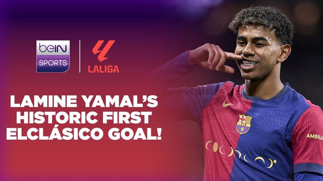 Lamine Yamal breaks 77-year record as YOUNGEST ElClásico goalscorer! _ LaLiga 24_25 Moments