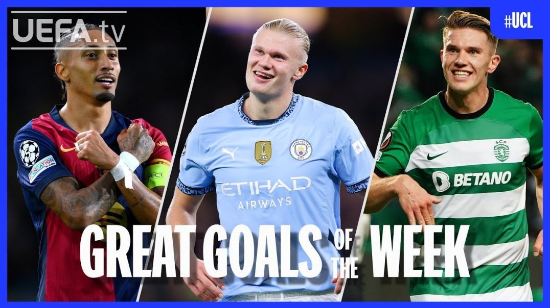 ⁣#ucl Great Goals Matchday 3 - Raphinha, Haaland, Gyökeres