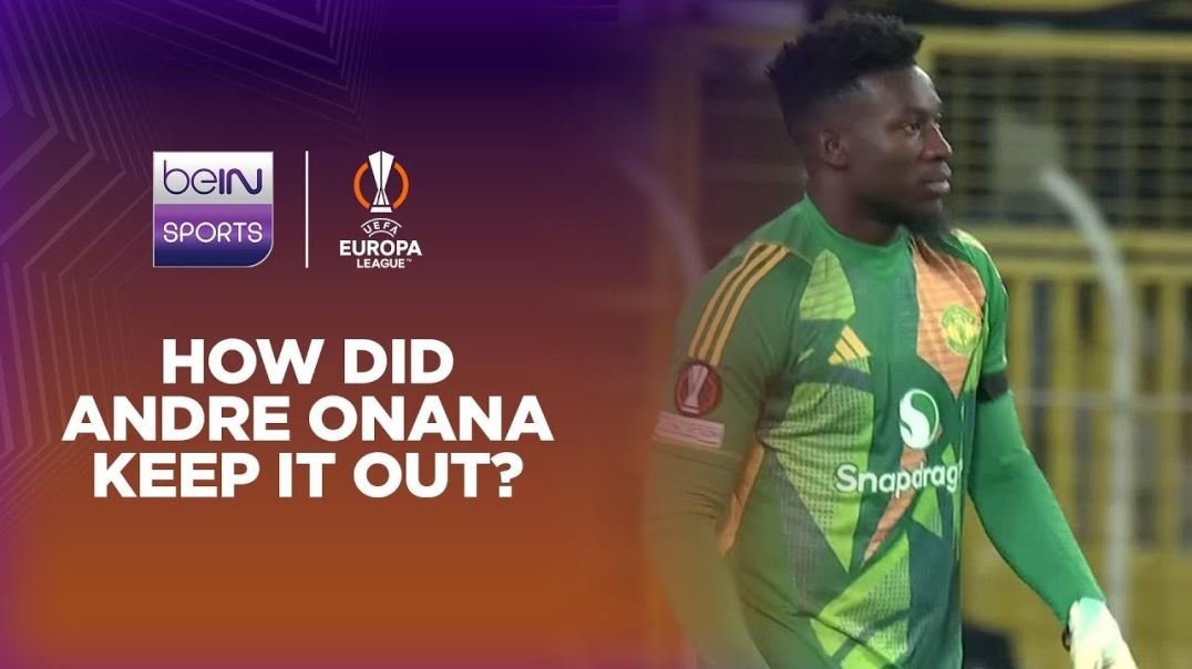 ⁣Andre Onana's UNBELIEVABLE double save! _ UEL 24_25 Moments