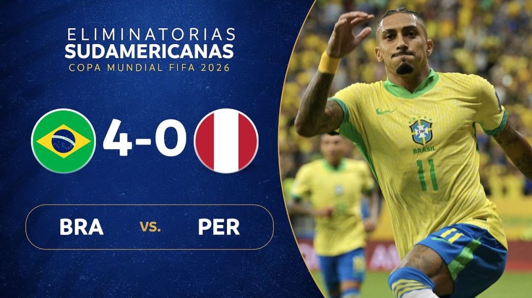 ⁣BRASIL vs. PERÚ [4-0] - RESUMEN - ELIMINATORIAS SUDAMERICANAS - FECHA 10
