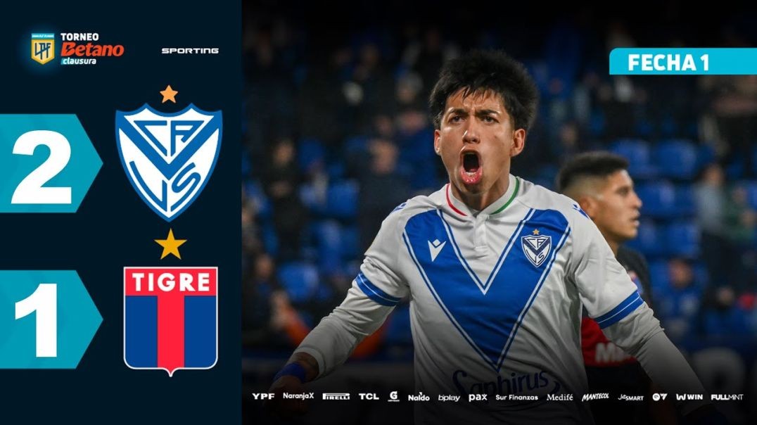 VÉLEZ 2 - 1 TIGRE I Resumen del partido   #torneobetano Clausura 2025